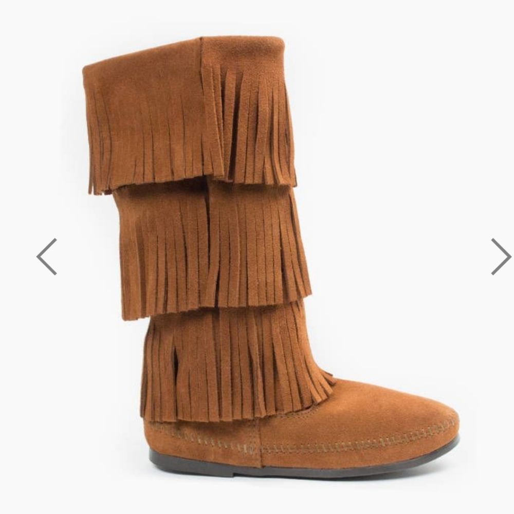 Minnetonka Moccasin, Minnetonka Fringed Boot, Fringed Boot, Moccasin